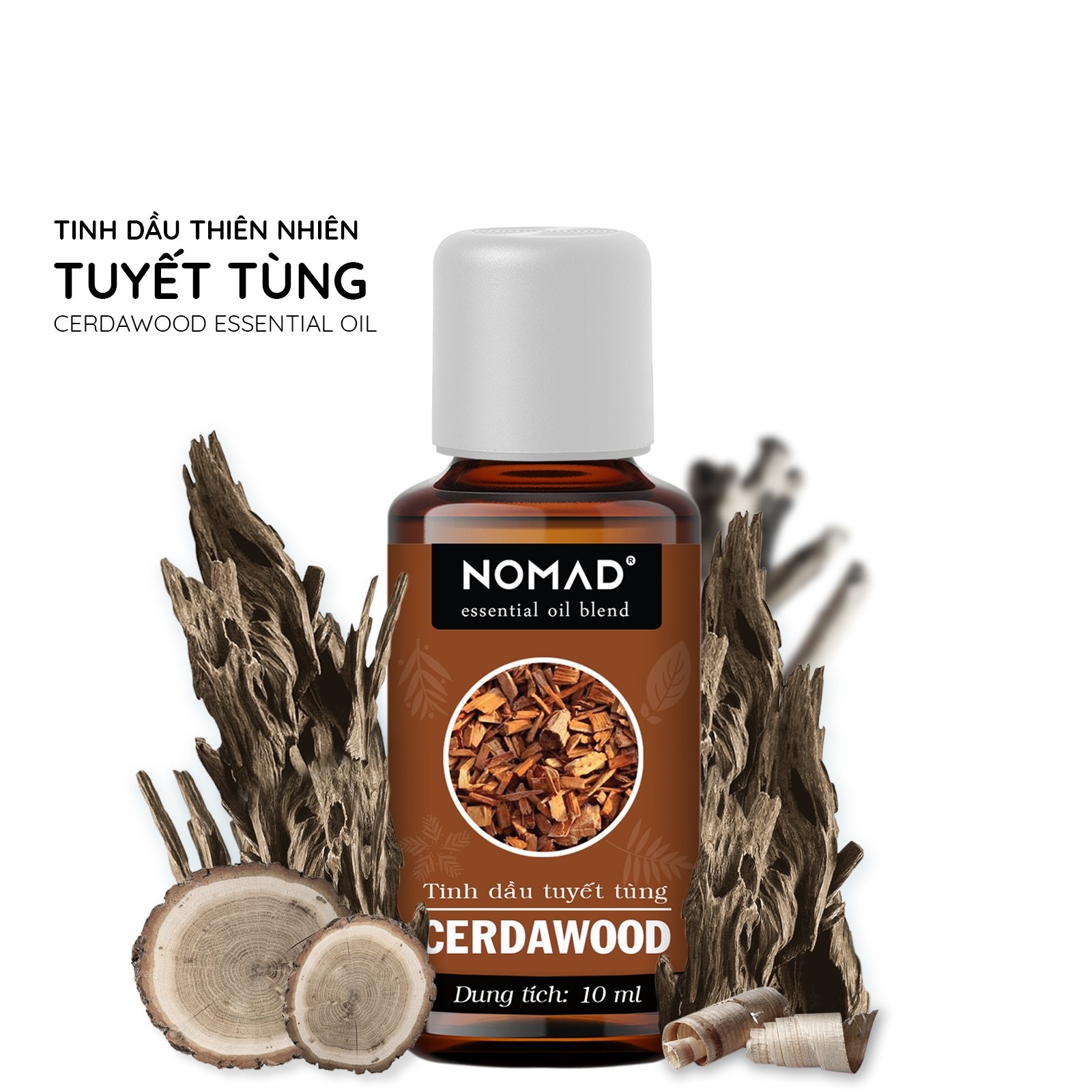 Tinh Dầu Thiên Nhiên Hoàng Đàn (Tuyết Tùng) Nomad Essential Oils Cedarwood