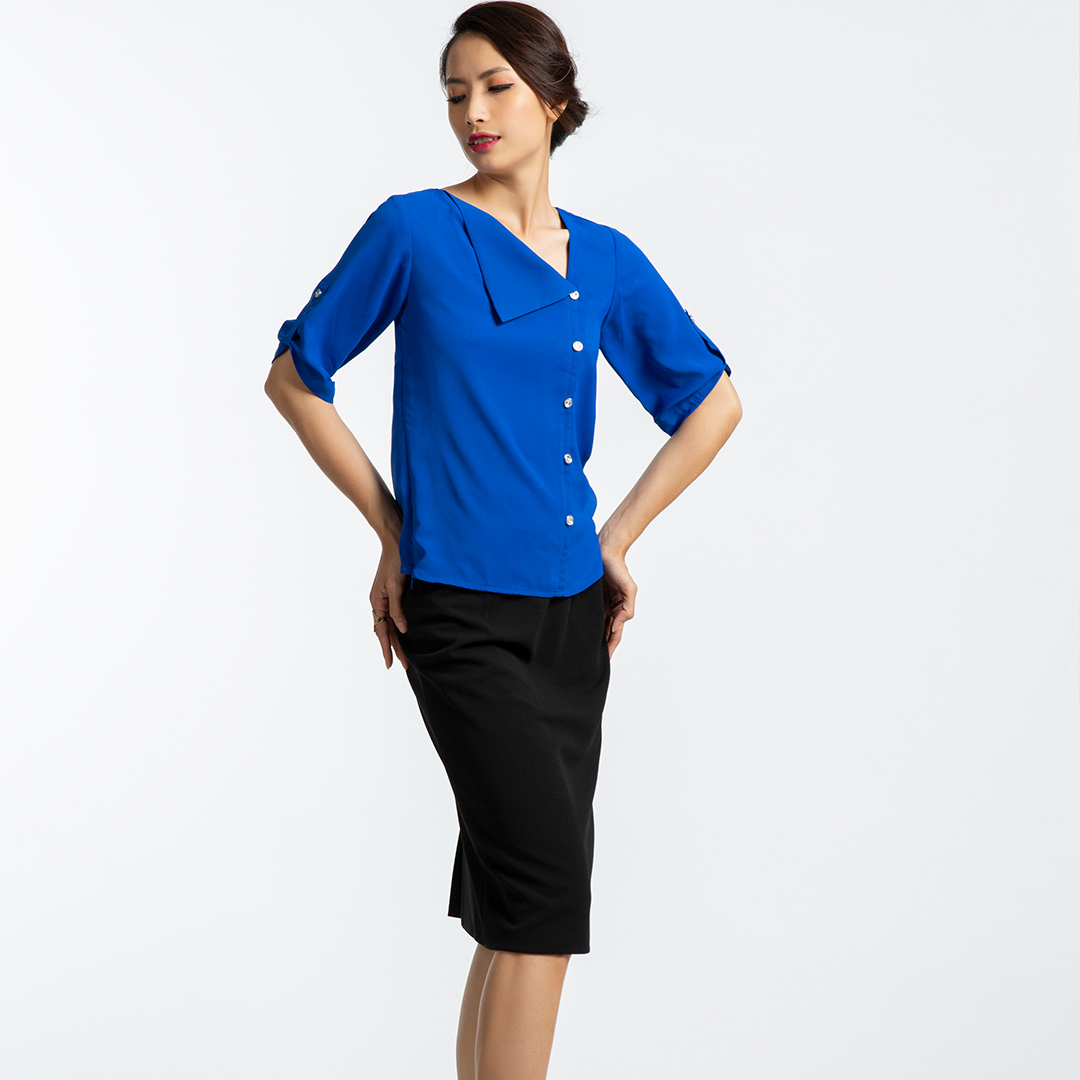Áo Cổ Lật Hity TOP101 (Xanh Midnight)