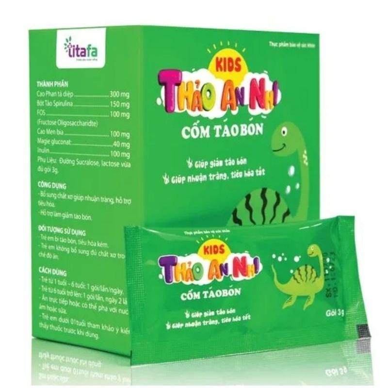 CỐM TÁO BÓN THẢO AN NHI - Hộp 20 gói - Bổ sung chất xơ giúp nhuận tràng hỗ trợ tiêu hóa cho bé