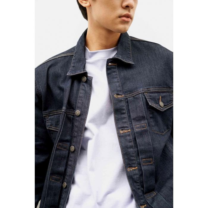 ÁO KHOÁC JEAN NAM XẾP LY TRƠN FORM REGULAR - 10F22DJA004 | LASTORE MENSWEAR