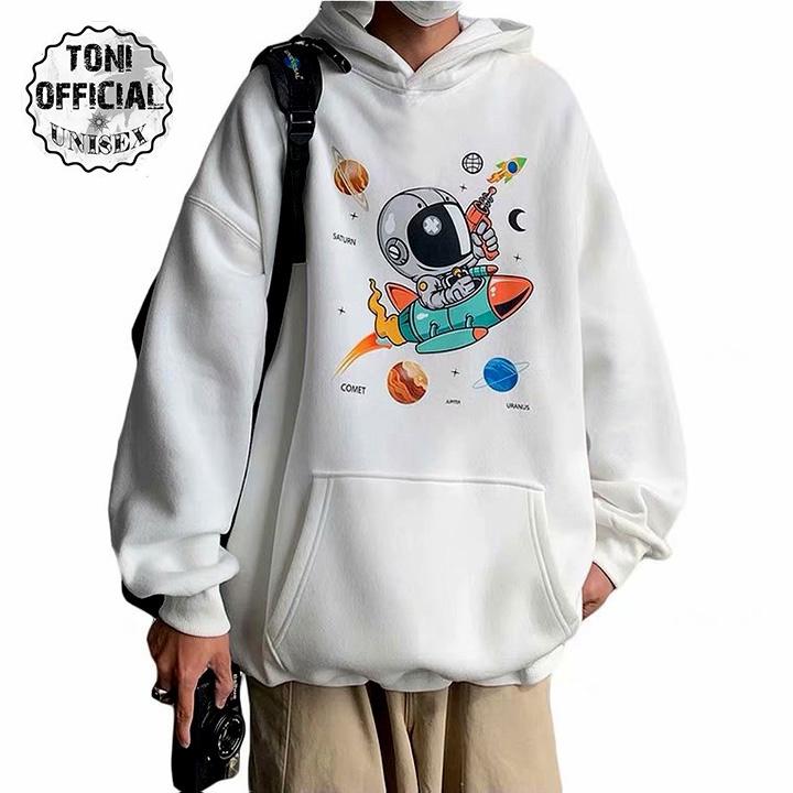 ( ) ÁO HOODIE Local Brand Unisex Phi Hành Gia Nỉ Bông Form Rộng Nam Nữ (HD3020L - Full Size - Kèm Video Ảnh Thật)