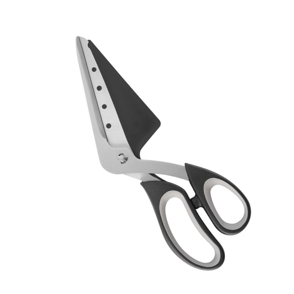 2X 2 in 1 Pizza Shovel Scissors Waterproof Removable Board Spatula Sharp
