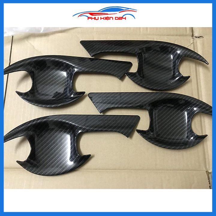 Ốp tay hõm Fadil 2019-2020-2021-2022 vân carbon, mạ crom chống trầy bảo vệ cửa xe ô tô