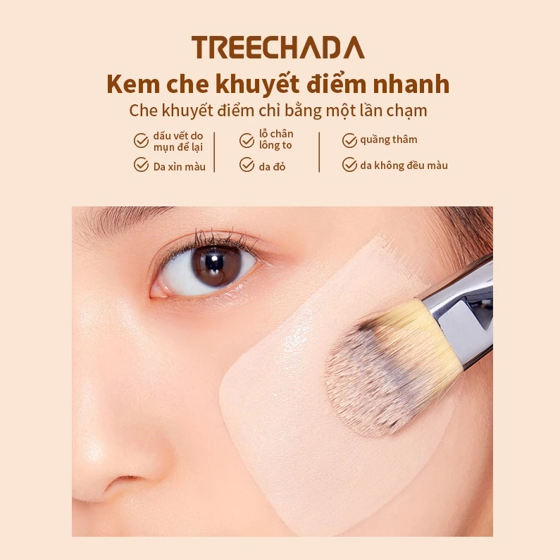 Kem Nền Treechada Silky Cream Che Khuyết Điểm Tự Nhiên Trong Suốt Dưỡng Ẩm Làm Sáng Màu Da Thái Lan 30ml