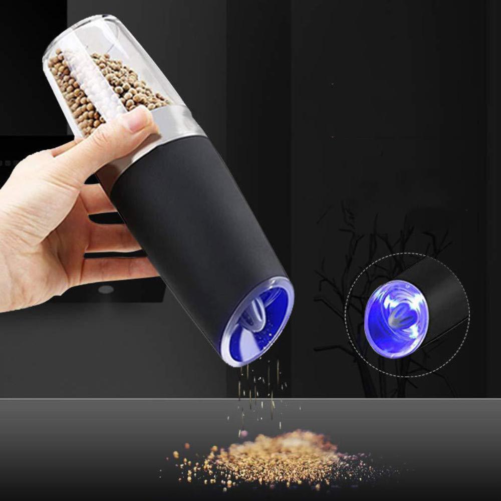 Điện Tự Động Cối Xay Tiêu Và Muối Máy Xay LED Pơ Mu Gia Vị Ngũ Cốc Nhà Máy Sứ Lõi Xay Cối Xay Dụng Cụ Nhà Bếp