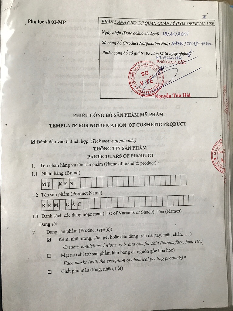 KEM FACE GẤC MẸ KEN