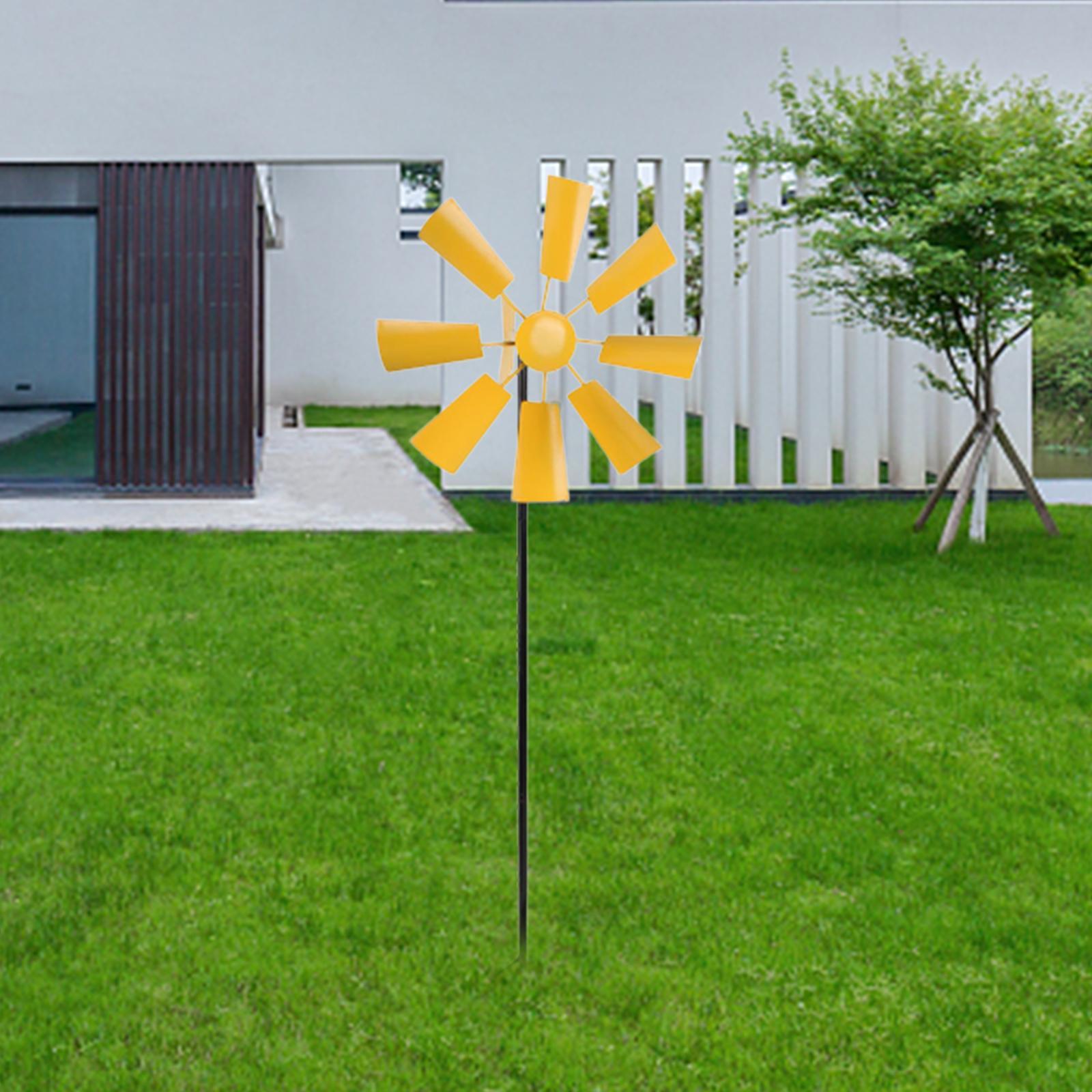 Wind Catcher Iron Wind Toys Wind Sculpture Windmill for Garden Lawn Backyard