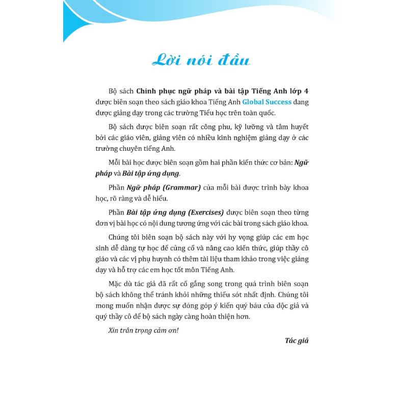 Sách - GLOBAL SUCCESS - Chinh phục ngữ pháp và bài tập tiếng anh lớp 4 tập 1