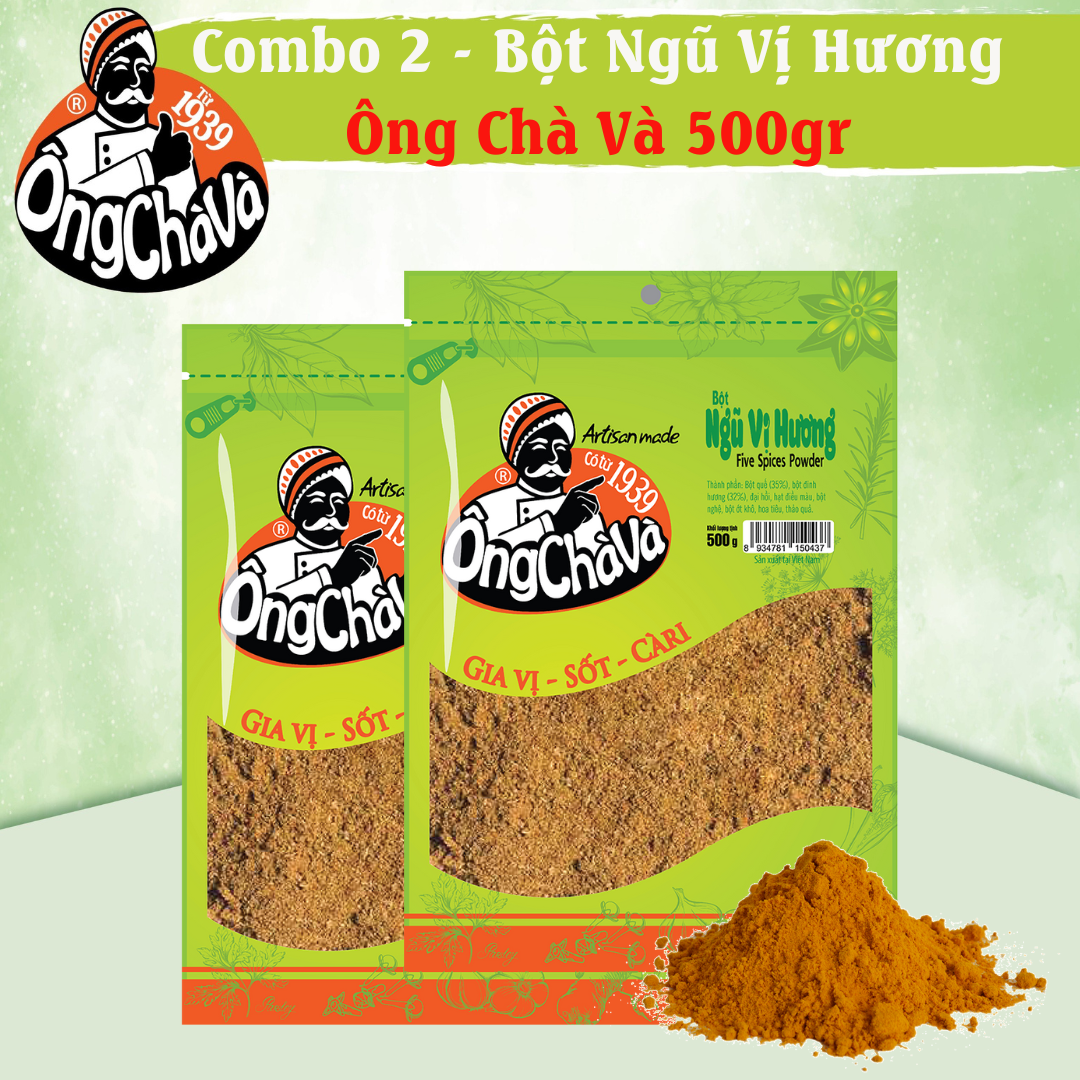 Combo 2 Túi Bột Ngũ Vị Hương Ông Chà Và 500g