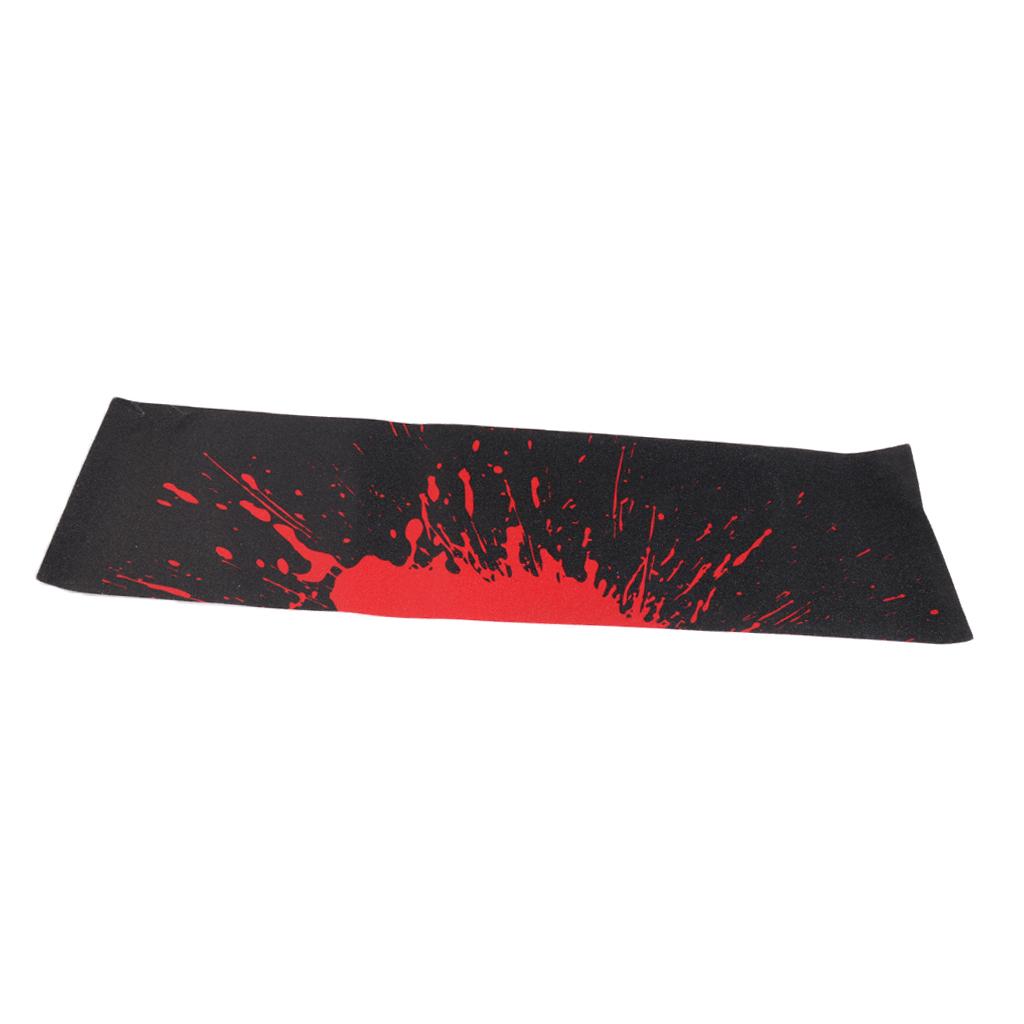 Skateboard Deck Sandpaper Grip Tape Griptape Sheet 84 x 23cm Black and red