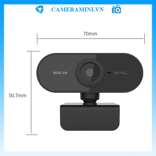 Webcam máy tính fullHD 1080p sắc nét, có mic thu âm hỗ trợ học online, livestream giảng bài. Có kẹp, cổng usb