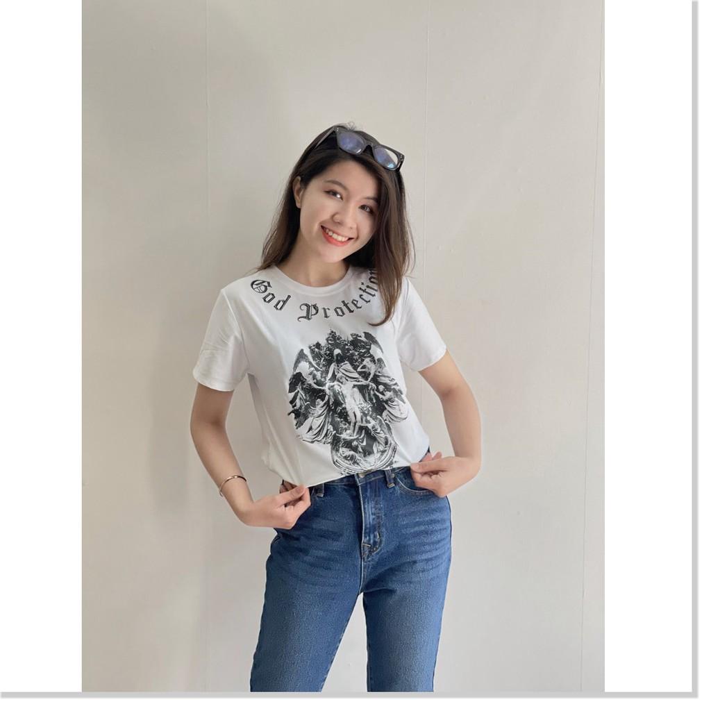 ÁO THUN CỔ TRÒN THIẾT KẾ HOA TIẾT SIÊU NGẦU,CHẤT LIỆU VÃI THOÁNG MÁT THỜI TRANG MỚI KME