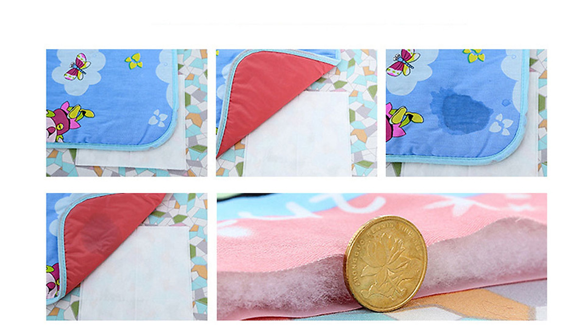 Tấm Lót Chống Thấm Xuất Nhật Cho Bé Kích Thước 80cm x 120cm - Hàng Chính Hãng