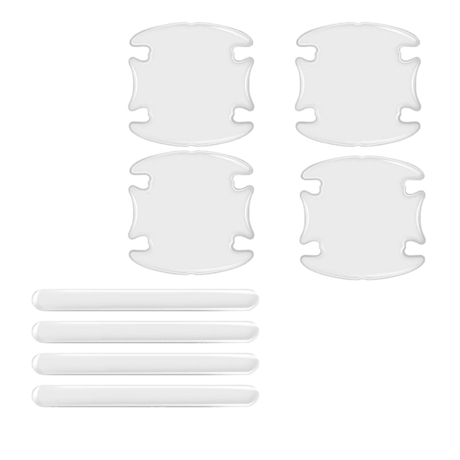 Door Handle Film Protector Stickers protective Mouldings 4x bowl  4x Strips