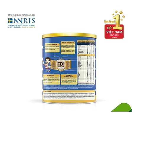 Sữa bột growplus+ xanh loại 1500g của hãng Nutifood giúp trẻ tăng cân-tặng khăn mềm mịn