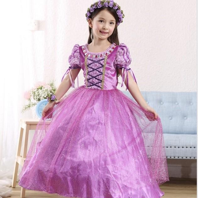 Đầm Công Chúa Rapunzel Dài Kèm Găng Tay Có ẢNH THẬT - HM0208