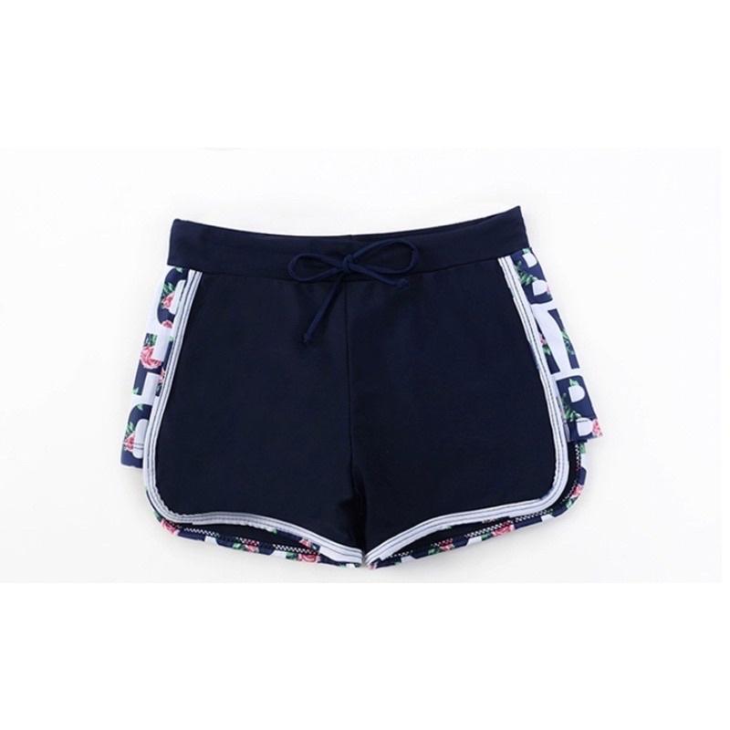 Bộ đồ bơi bikini dài tay nữ 3 mảnh áo khoác chữ hoa quần đùi chống nắng