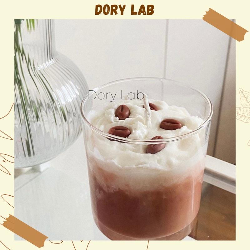 Nến Thơm Handmade Ly Cà Phê Sữa Sáp Đậu Nành Thiên Nhiên - Dory Lab