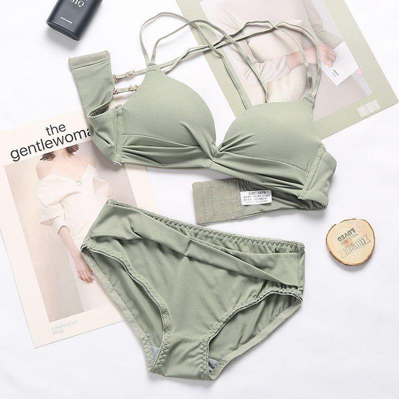 Áo ngực xoắn nơ,không gọng, đệm dày, nâng ngực