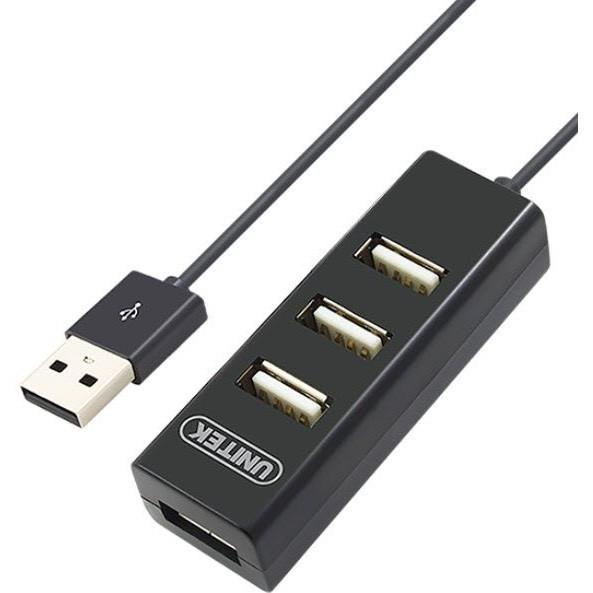 Hub USB 2.0 1 ra 4 cổng dây dài 80cm UNITEK Y-2140 - Hàng Chính Hãng 