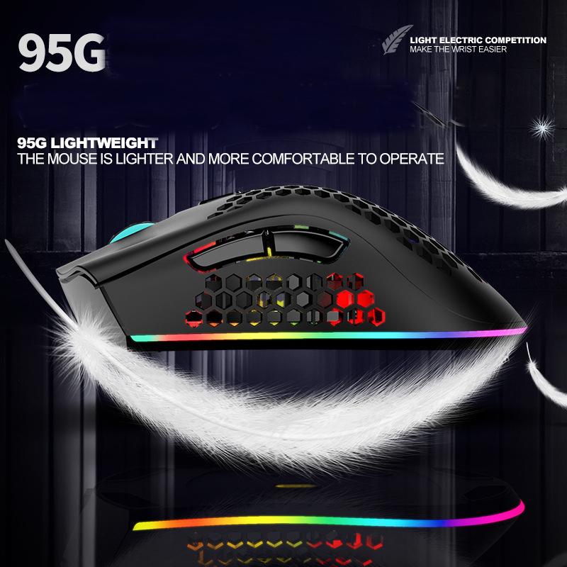 Chuột Không Dây Game Thủ Chơi Game RGB LED Sạc Chuột Không Dây Cho Laptop Chơi Game Chuột Văn Phòng