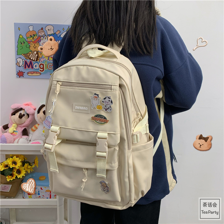 cặp học sinh đi học thời trang, balo nữ đi học 2 nịt difabag