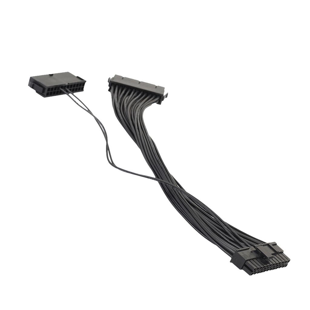 2x24PIN 20+4 Dual PSU Multiple Power Supply Splitter Adapter 30cm Cable Cord