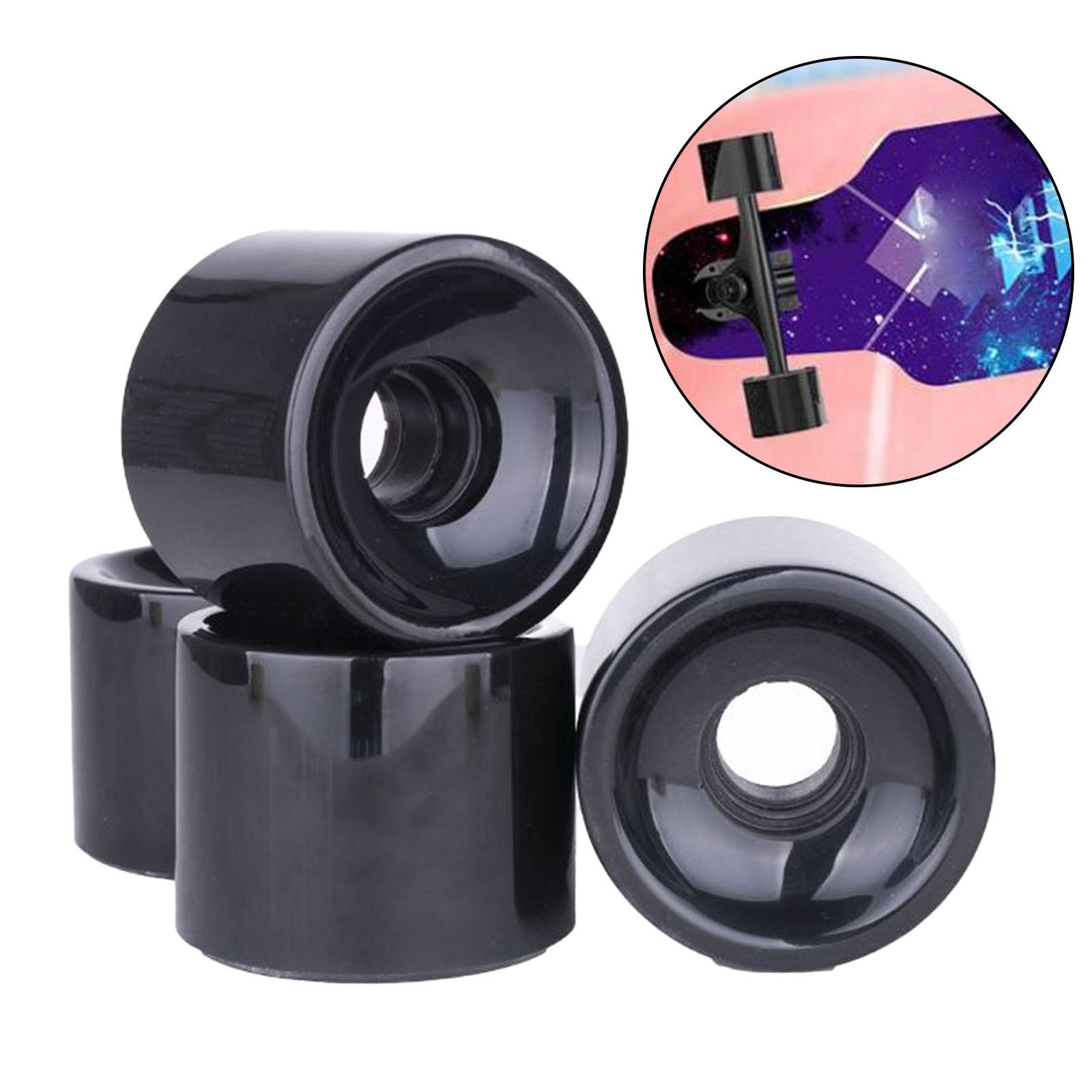 4pcs/Pack Longboard PU Wheel Replacement Skateboard 78A Hardness Wheels Cruising Wheel ABEC-9 Bearings Outer Cover