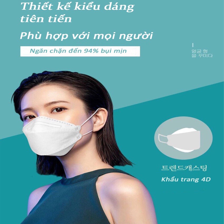 COMBO 50 chiếc Khẩu trang KF94 4 lớp 4D BIOMEQ Mask tiêu chuẩn Hàn Quốc KF94 Chống bụi mịn và kháng khuẩn