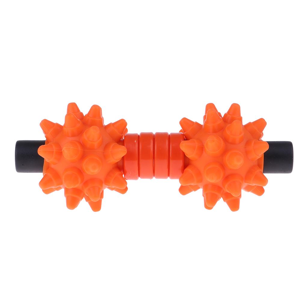 Yoga Gym Massage Stick with Double Peanut Balls for Muscle Relaxing Tool