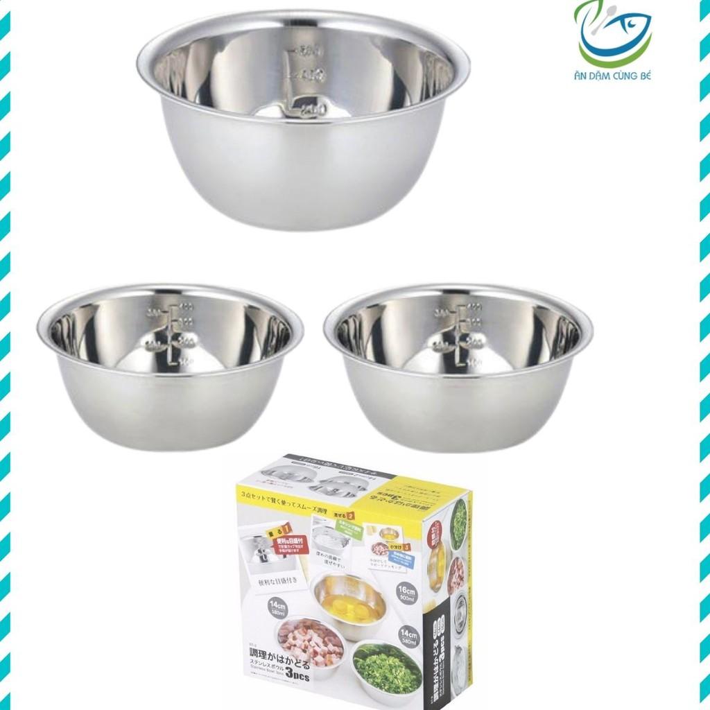 SET 3 BÁT INOX CAO CẤP NHẬT