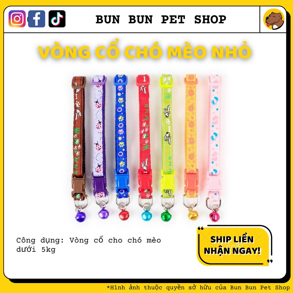 Vòng cổ chó mèo nhỏ