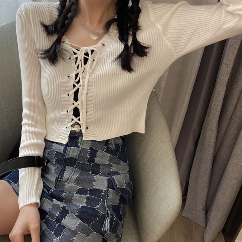 Áo khoác cardigan nữ dệt kim phong cách đơn giản xinh xắn