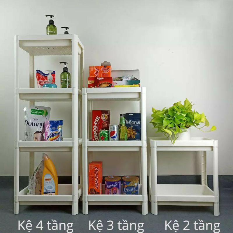 Kệ chữ nhật để đồ đa năng, dày dặn nhựa Hokori siêu chắc chắn (có 2 tầng, 3 tầng, 4 tầng)