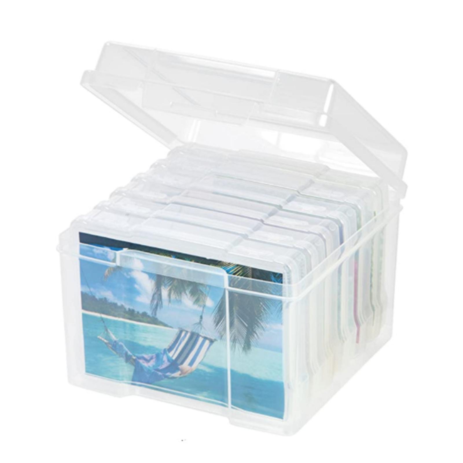 5x7 inch Photo Storage Box High- Craft Organizer Transparent