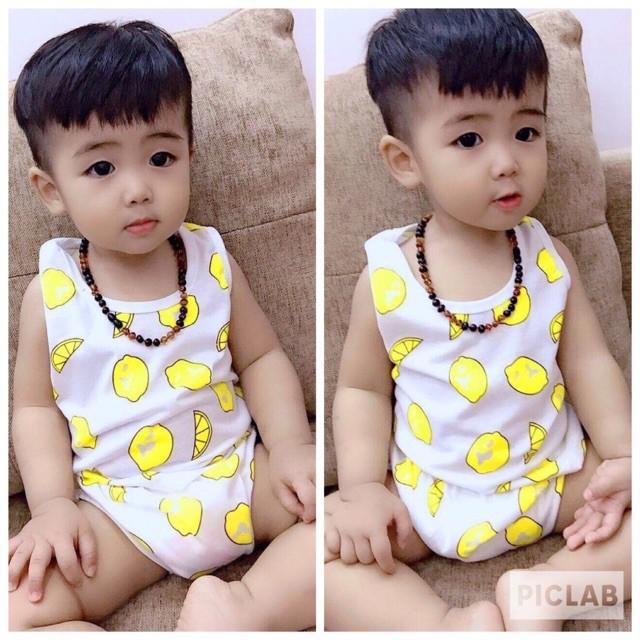 Set 5 Bộ Ba Lỗ Cotton Giấy Cho Bé 0-15kg