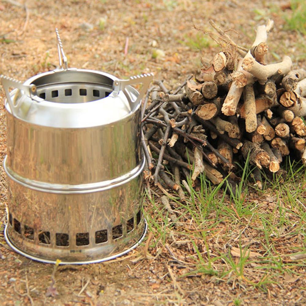 Lò đốt củi bằng thép không gỉ phù hợp cho cắm trại