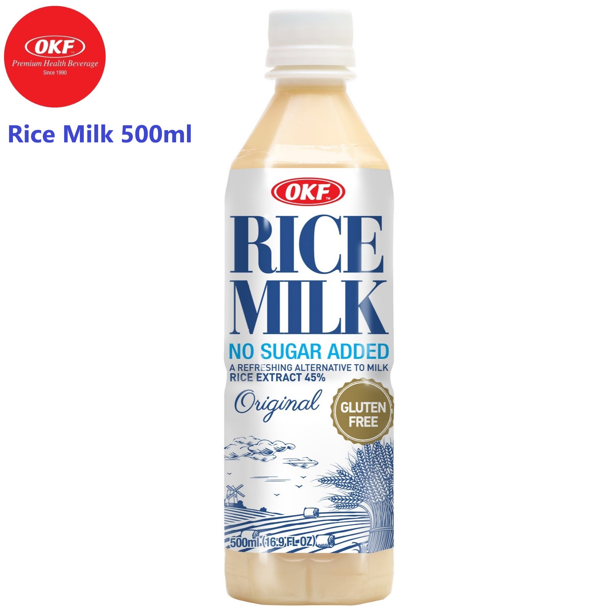 Sữa gạo không đường RICE MILK 500ml x 5 chai OKF Hàn Quốc