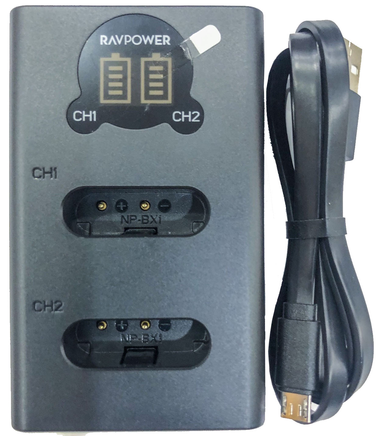 Bộ 2 pin 1 sạc đôi RavPower for Sony NP-BX1 - hàng chính hãng