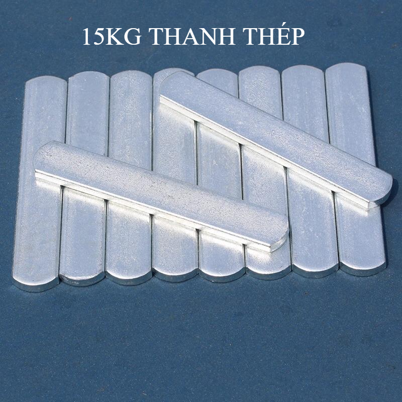 Combo 15kg thanh thép chống gỉ nhồi vào áo tạ thể lực, nhồi tạ đeo chân, tạ đeo tay.