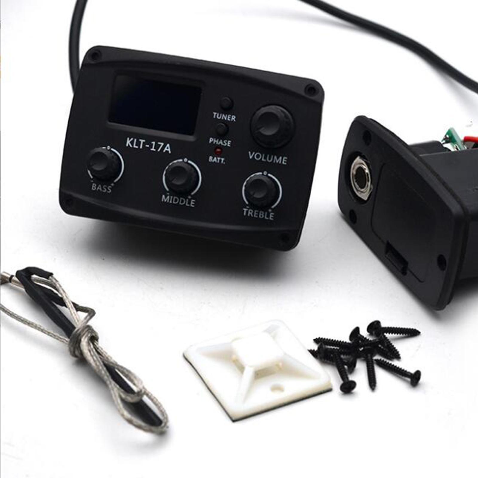 Guitar EQ Equalizer Pickup, Musical Instrument,Equalizer Tuner Piezo Pickup Luthier DIY Parts Guitar Pickup, EQ Equalizer