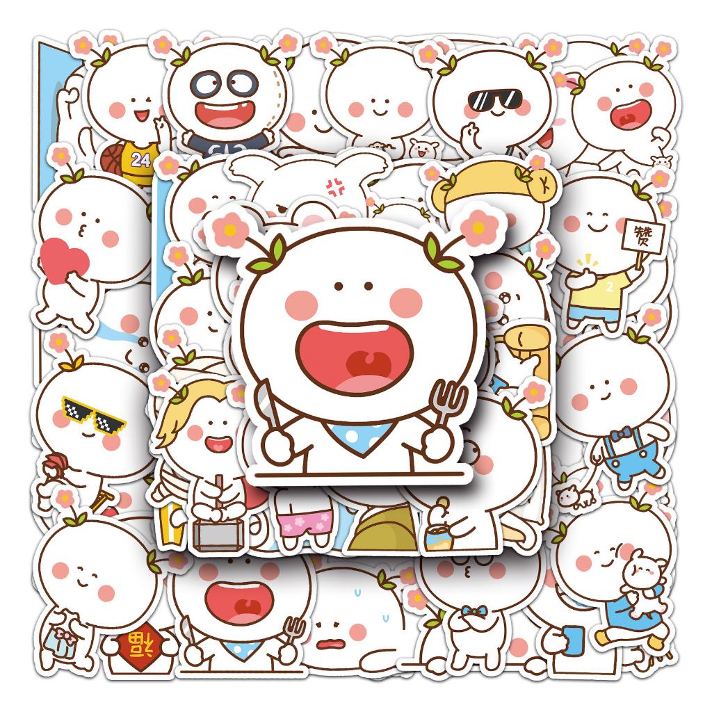Sticker NHỊ HOA CHIBI hoạt hình cute trang trí mũ bảo hiểm,guitar,ukulele,điện thoại,sổ tay,laptop-mẫu S117