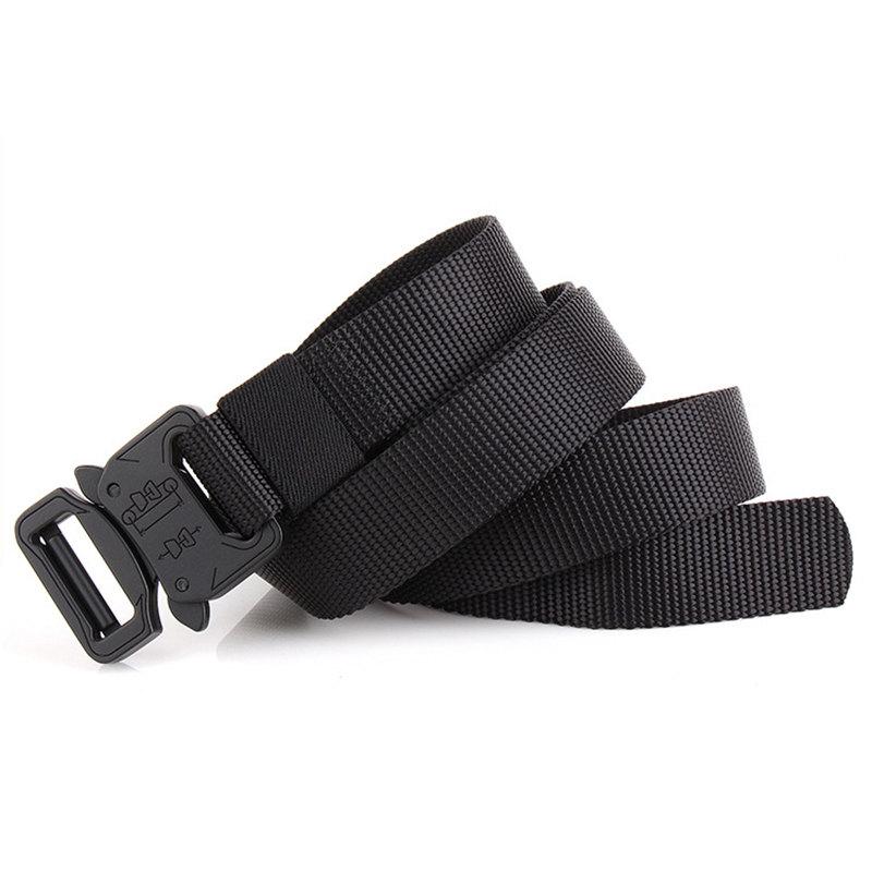 Chiến Thuật Quân Đội Dây Quân Kim Loại Lắp Khóa Vải Jean Dây Lưng Nam Dây Nhiệm Vụ Gear Nylon SWAT Chiến Đấu Rộng 2.5CM