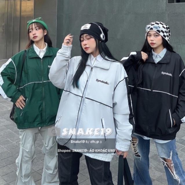 Áo khoác dù nam nữ Unisex viền sọc SYMBOLIC form rộng kiểu dáng trẻ trung năng động
