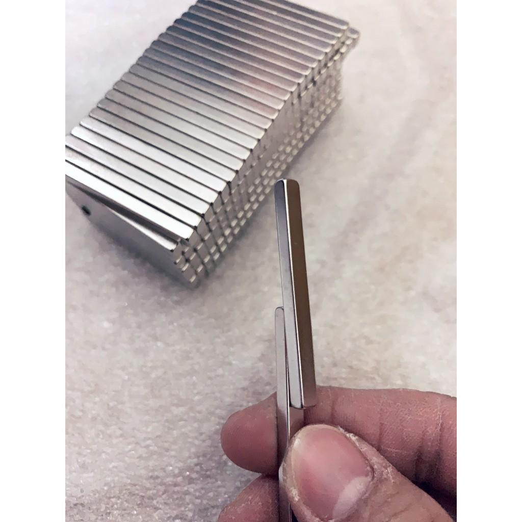 Nam châm chữ nhật 50x5x4mm loại nam châm đất hiếm siêu mạnh