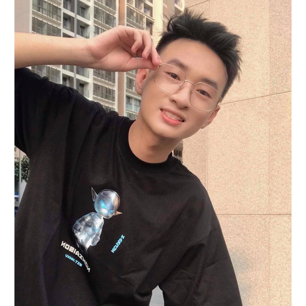 Áo thun unisex tay lỡ Now sài gòn SILVER ROBOT TEE || Hany shop