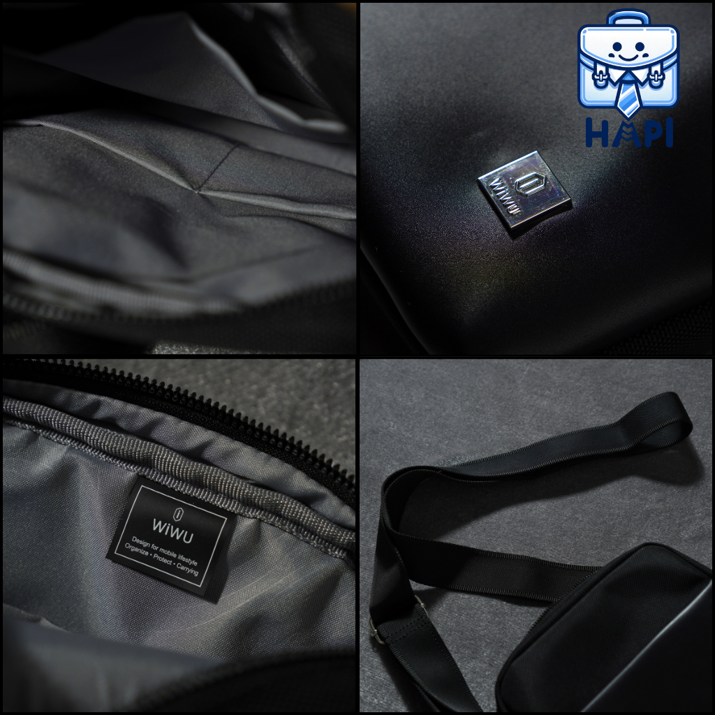 Túi đeo chéo hàng chính hãng WiWU Hali Crossbody Wi-Hali-CR: Siêu tiện dụng để di chuyển hàng ngày, gọn nhẹ, thời trang