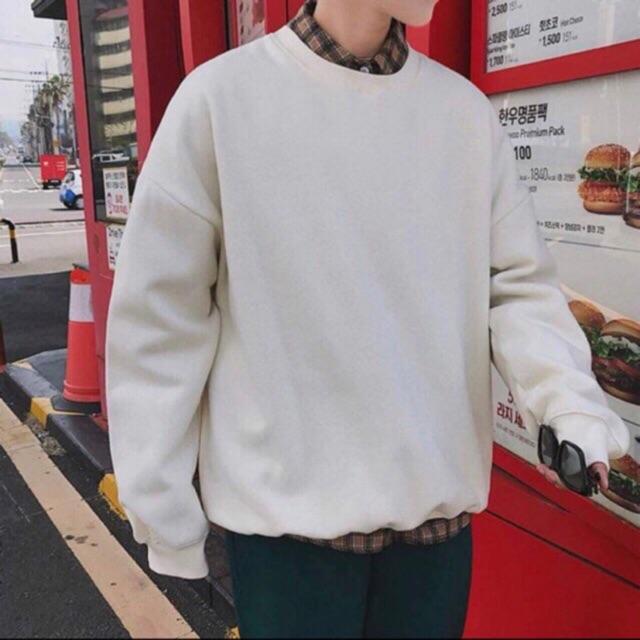 Áo sweater nỉ lót bông nam nữ