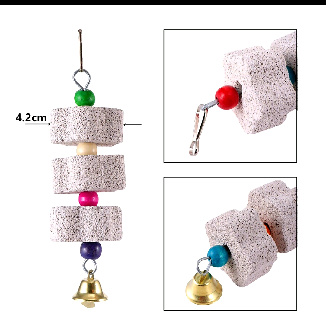Bộ 6 món đồ chơi như hình treo lồng cho vẹt, sóc, chuột hamster và chim cảnh khác .