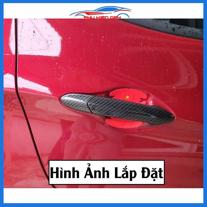 Ốp tay hõm Fadil 2019-2020-2021-2022 vân carbon, mạ crom chống trầy bảo vệ cửa xe ô tô